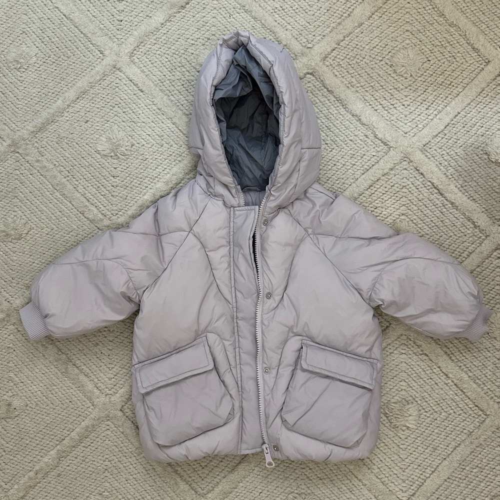 Zara Puffer Coat 2-3T
